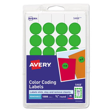 Avery® Printable Self-adhesive Removable Color-coding Labels, 1 X 3, Neon Orange, 5-sheet, 40 Sheets-pack, (5477) freeshipping - TVN Wholesale
